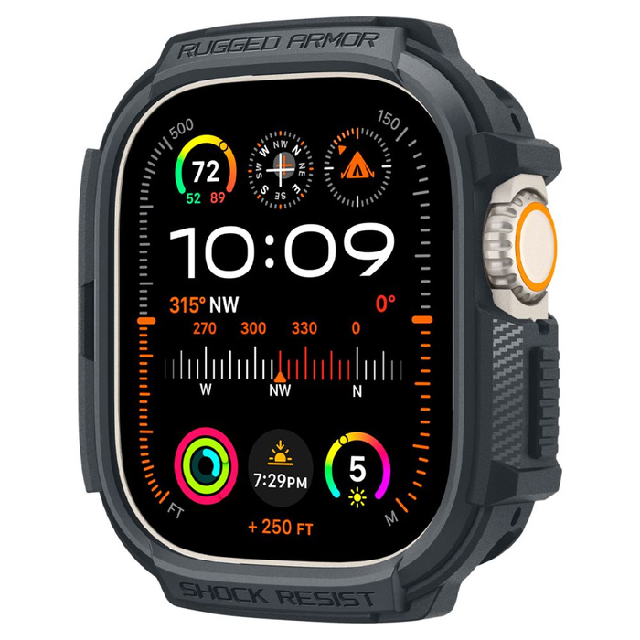 Funda Spigen Rugged Armor Apple Watch Ultra 1 / 2 (49 Mm) Gris oscuro Case