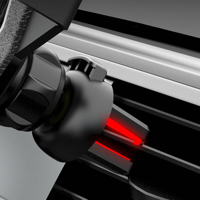 Schwerkraft ständer Auto-Smartphone-Halter für Kühlergrill Silber (YC07)