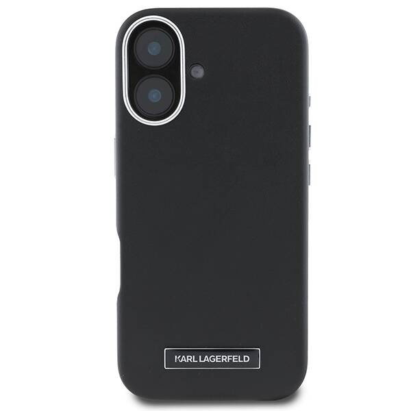 Etui Karl Lagerfeld iPhone 16 Plus 6.7" czarny/black hardcase FW Metal Plate MagSafe