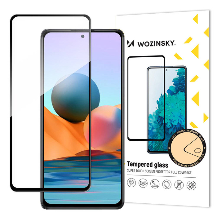 Wozinsky super odolné Full Glue celoobrazovkové tvrdené sklo s rámom Case Friendly Xiaomi Redmi Note 10 Pro čierne