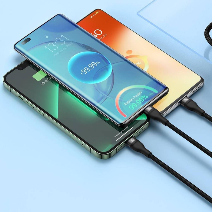 [APRÈS RETOUR] Baseus Flash Series II USB Type C / USB Type A - USB Type C / Lightning / micro USB 100 W 1,5 m noir (CASS030201)