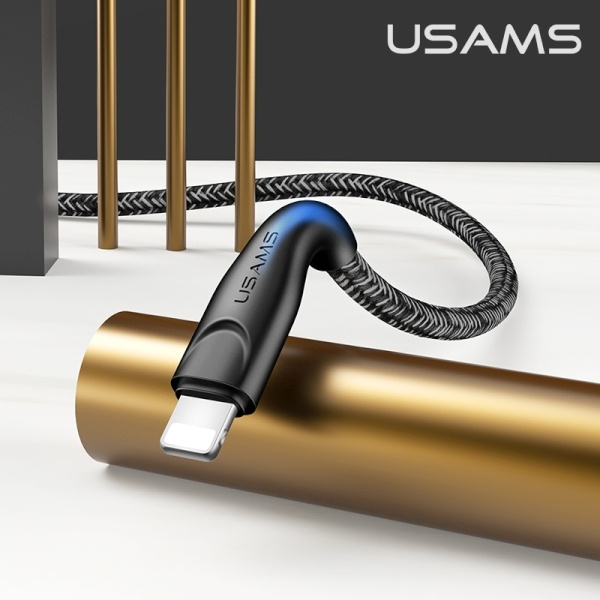 Braided Cable USAMS Apple Lightning 1m 2A U41 SJ391USB01 US-SJ391 Black
