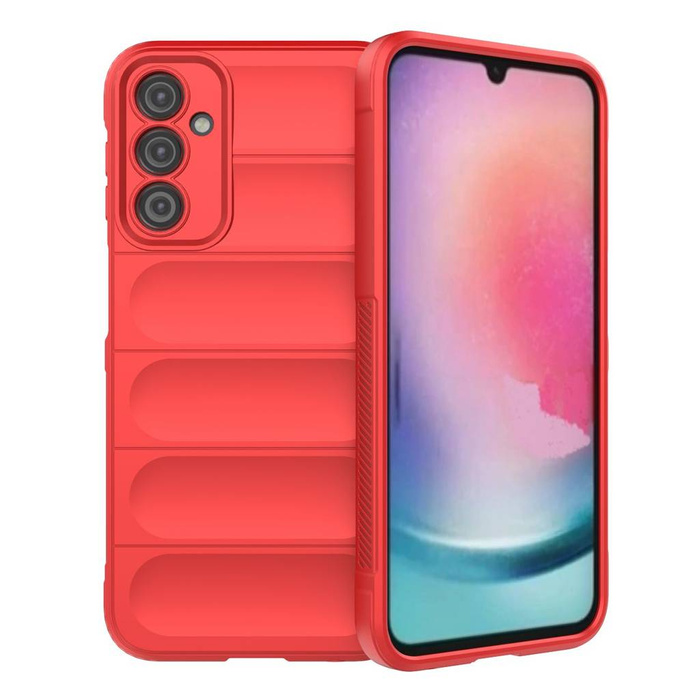 Magic Shield Case pro Samsung Galaxy A24 4G flexibilní pancéřový kryt červený