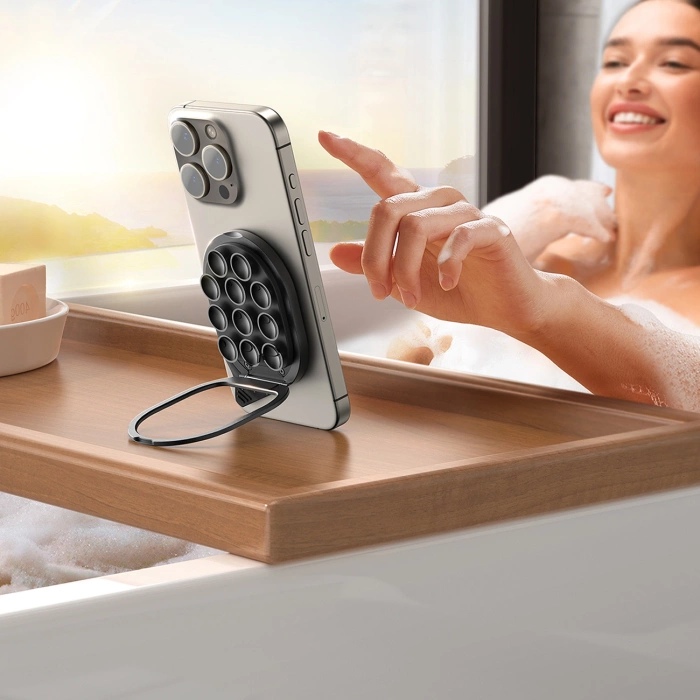 Joyroom JR-ZS418 Smartphone-Halterung mit Ständer und Saugnäpfen mit MagSafe – Schwarz