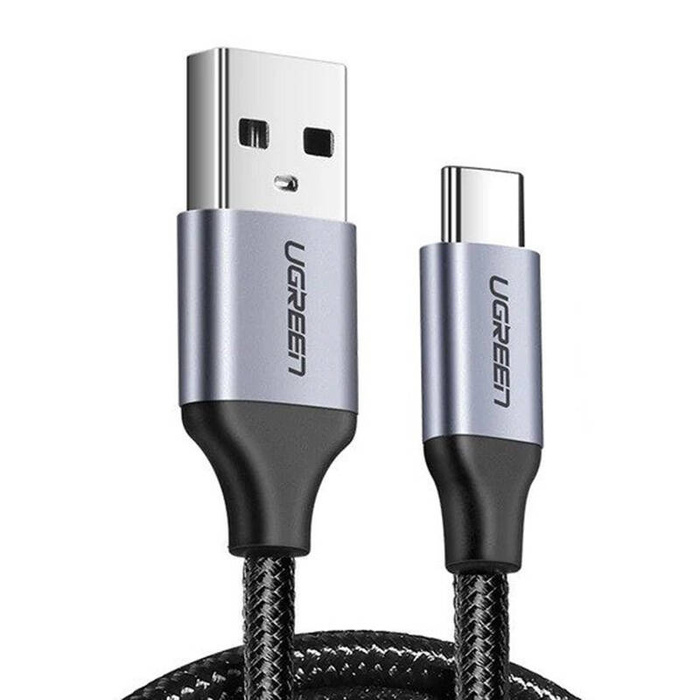 Cable USB to USB-C QC3.0 Ugreen US288 0.5m with aluminum plug (black)