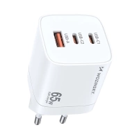 Wozinsky CGWCW 65W USB-A / 2 x USB-C GaN wall charger - white