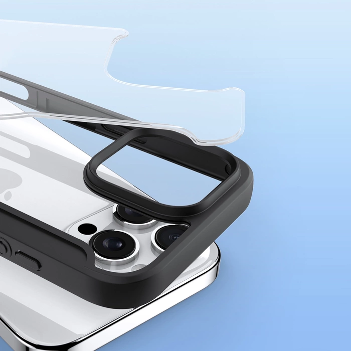 Dux Ducis Skin X Pro Hülle für iPhone 16 Pro mit MagSafe und Klappe – Schwarz