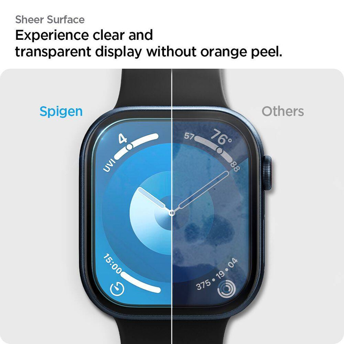 Glass HYBRID Spigen ELITE SHIELD "EZ FIT" 2-PACK Apple Watch 10 (46 MM) CLEAR