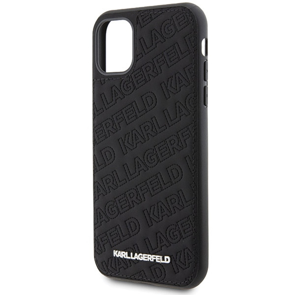 Etui Karl Lagerfeld KLHCN61PQKPMK iPhone 11 / Xr 6.1" czarny/black hardcase Quilted K Pattern Case
