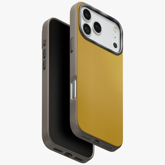 Etui UNIQ Lyden DS do iPhone 17 Pro Max  Magclick Charging zółto/szary