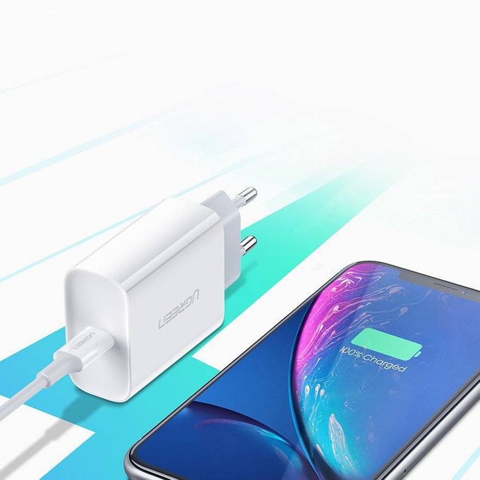 Caricabatterie USB Ugreen Power Delivery 3.0 Quick Charge 4.0+ 20W 3A bianco (60450)