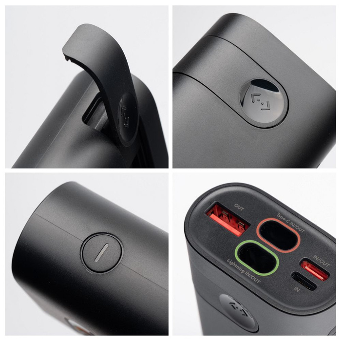 Powerbank Forcell F-Energy F10K4 PD QC3.0 3A 22,5W 10000 mAh kompatybilny z Apple Watch czarny