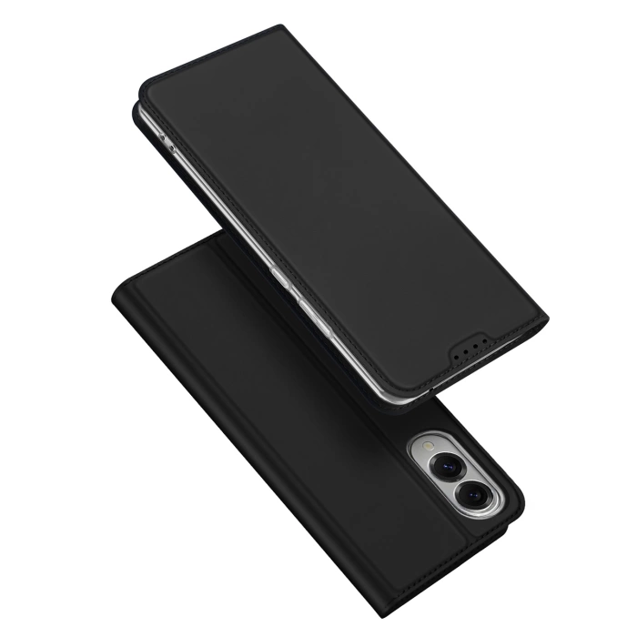 Dux Ducis Skin Pro Hülle für Samsung Galaxy S25 Edge mit Klappdeckel und Kartenfach - Schwarz
