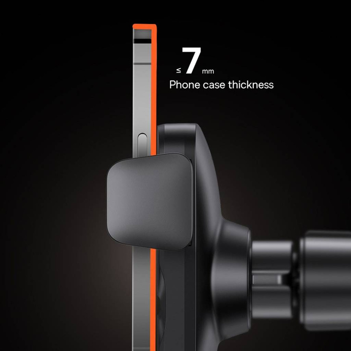 Support de téléphone de voiture pour chargeur à induction Baseus Wisdom sur le tableau de bord (ventouse) noir
