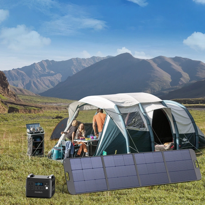 Choetech nabíječka solární skládací 200W černá (SC011)