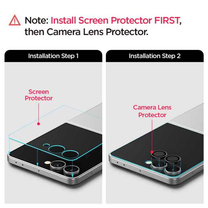 SPIGEN OPTIK PRO HD GLAS.TR "EZ FIT" CAMERA PROTECTOR 2-PACK GALAXY Z FLIP 7 BLACK