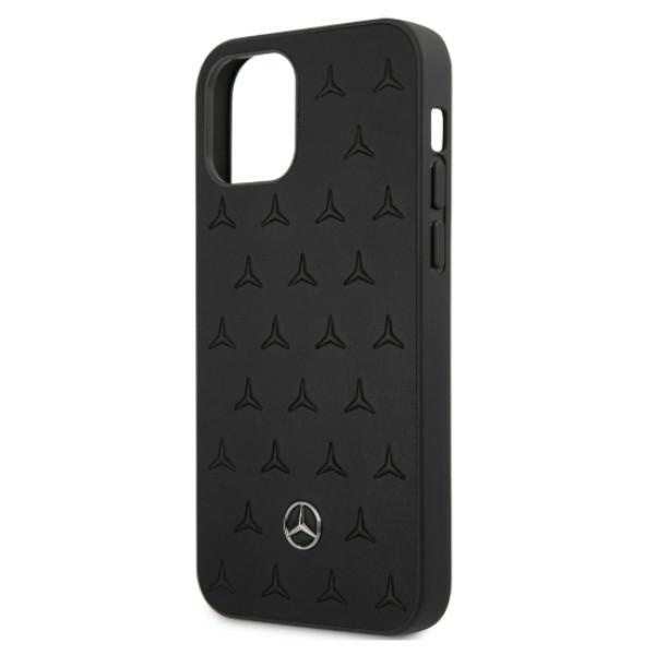 Pouzdro pouzdro MERCEDES Apple iPhone 12 Pro Max s černým vzorem hvězd