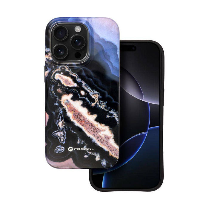 Etui na iPhone 16 PRO Forcell F-Protect Mirage zgodny z MagSafe Military Drop-Test gold island