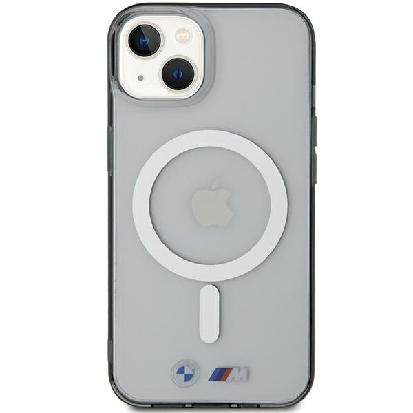 Cover BMW BMHMP15SHCRS iPhone 15 6,1" chiaro/trasparente durocase Anello argento MagSafe