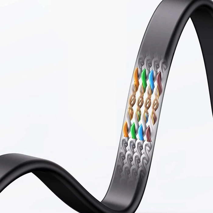 Ugreen NW102 50180 Flat Network LAN Ethernet Cable Cat. 6 15m - Black