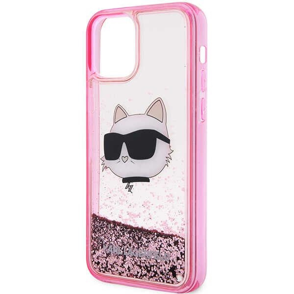 Obal Karl Lagerfeld KLHCP12MLNCHCP iPhone 12/ 12 Pro 6,1" pink/pink hardcase Glitter Choupette Head Case