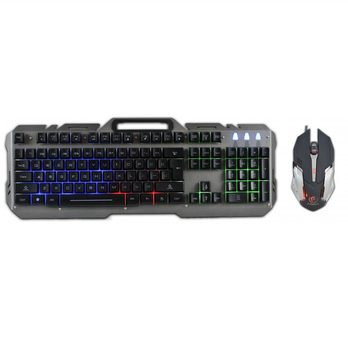 Kabelový herní set Rebeltec: LED klávesnice + myš INTERCEPTOR