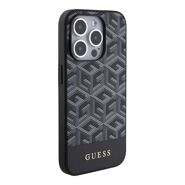 Etui Guess GUHMP15LHGCFSEK iPhone 15 Pro 6.1" czarny/black hardcase GCube Stripes MagSafe Case