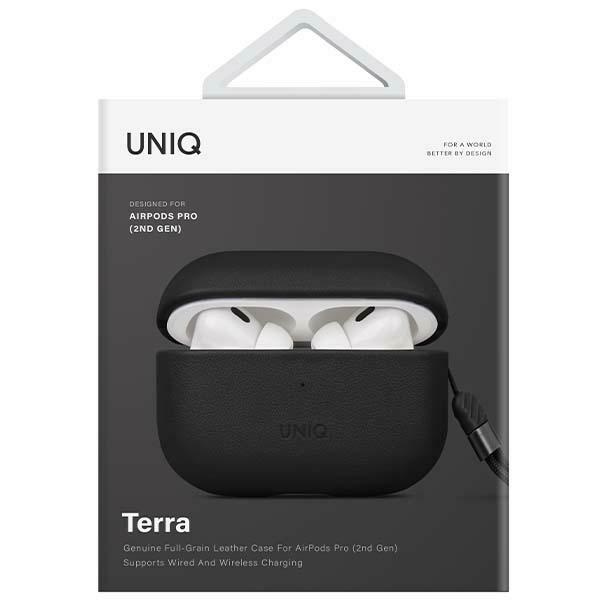 UNIQ case Terra AirPods Pro 2nd gen Genuine Leather black/dallas black