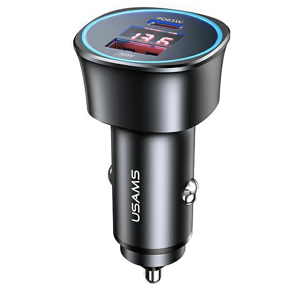 USAMS Self Charge. 1xUSB+1xUSB-C C26 95W (only head) Fast Charge black/black CC146TC01 (US-CC146)