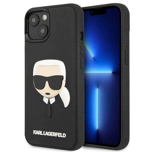 Hülle Karl Lagerfeld KLHCP14MKH3DBK iPhone 14 Plus 6.7" schwarz/schwarz hartcase 3D Gummi Karl`s Head