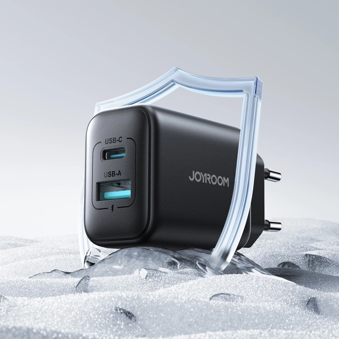 Joyroom JR-TCF13 Netzwerkladegerät USB-C / USB-A 25W SFC / PPS / PD - Schwarz