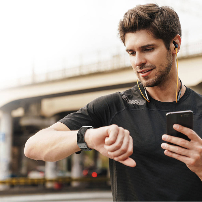 Cinturino Dux Ducis (versione Mixture II) Cinturino per Apple Watch Ultra, SE, 8, 7, 6, 5, 4, 3, 2, 1 (49, 45, 44, 42 mm) Cinturino intrecciato nero