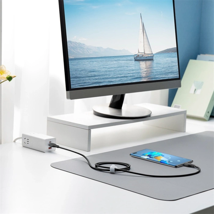 Kabel Baseus Pudding Series USB-C - USB-C 100W 1,2m - czarny