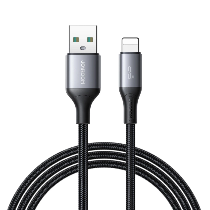 Joyroom S-A28 Flash Series 3A USB-A - Lightning Kabel 2 m - Schwarz