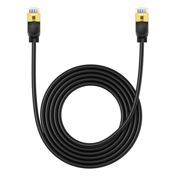 Kabel sieciowy Baseus High Speed, Ethernet RJ45, 10 Gb, Cat.7, 3m (czarny)