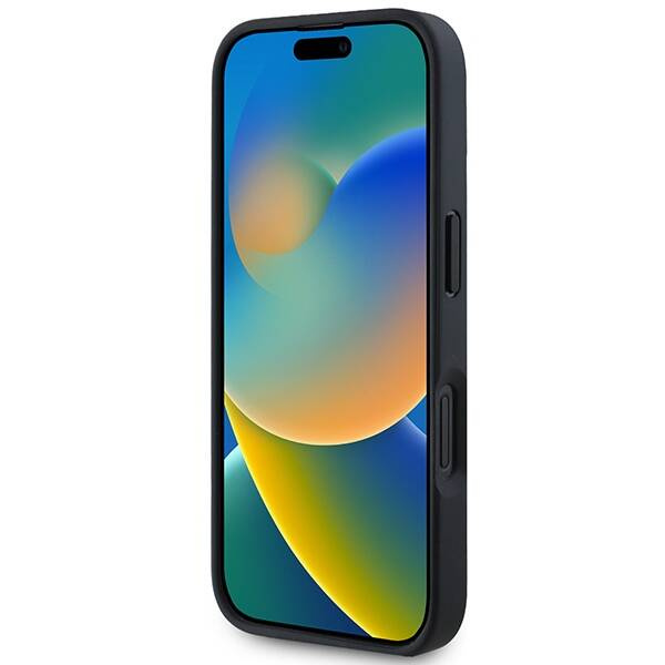 Coque BMW iPhone 16 Plus 6.7" noir/noircase M Perforated Tricolor Line MagSafe