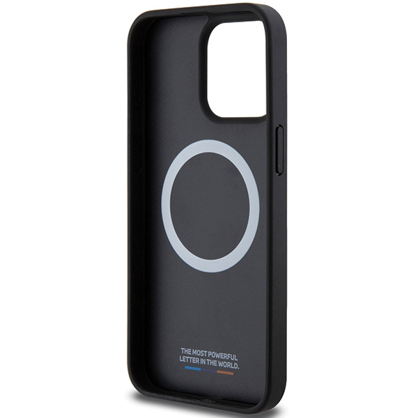 Funda Bmw Bmhmp15l23pucpk IPhone 15 Pro 6.1" Negro/Negro Durocase Perforado Twisted Line MagSafe Case