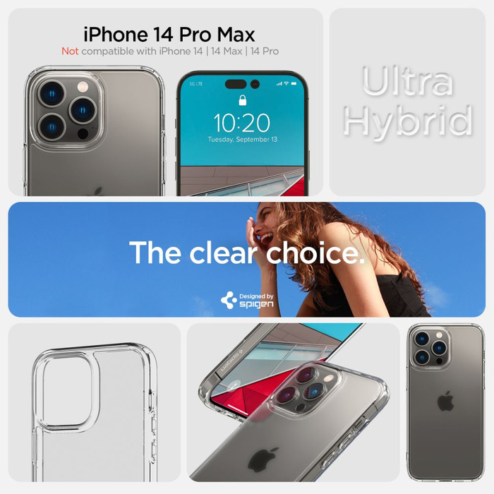 Coque Spigen Ultra Hybrid IPhone 14 PRO MAX FROST CLEAR