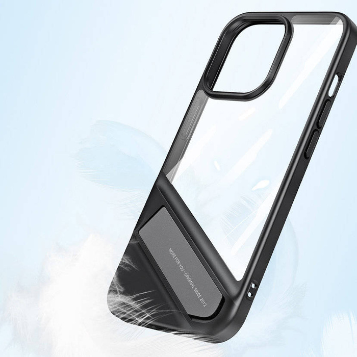 Ugreen Fusion Kickstand Case merev tok zselés kerettel és állvánnyal iPhone 13 Pro fekete (90153)