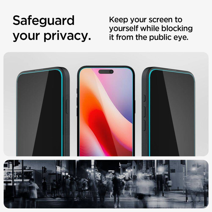 Vidrio Templado Spigen Glas.tr "ez Fit" 2-pack iPhone 15 Privacidad