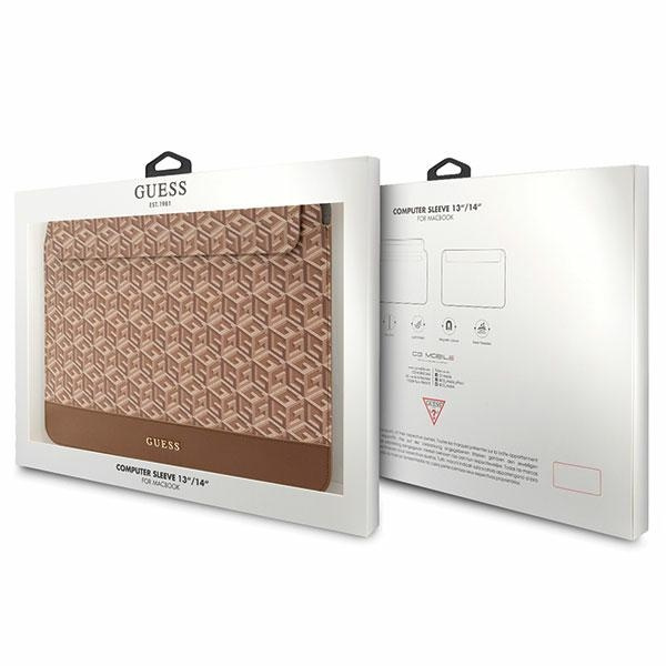 Guess Sleeve GUCS14HGCFSEW 14" braun/braun GCube Stripes