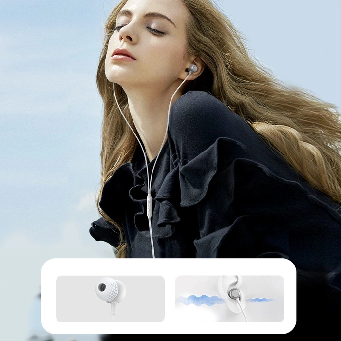 Joyroom JR-EC06 Écouteurs intra-auriculaires USB-C - argent