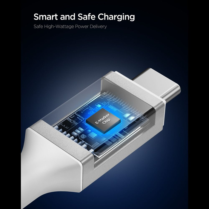 Spigen EB10010CC ESSENTIAL TYPE-C CABLE 100W 100CM BLANC