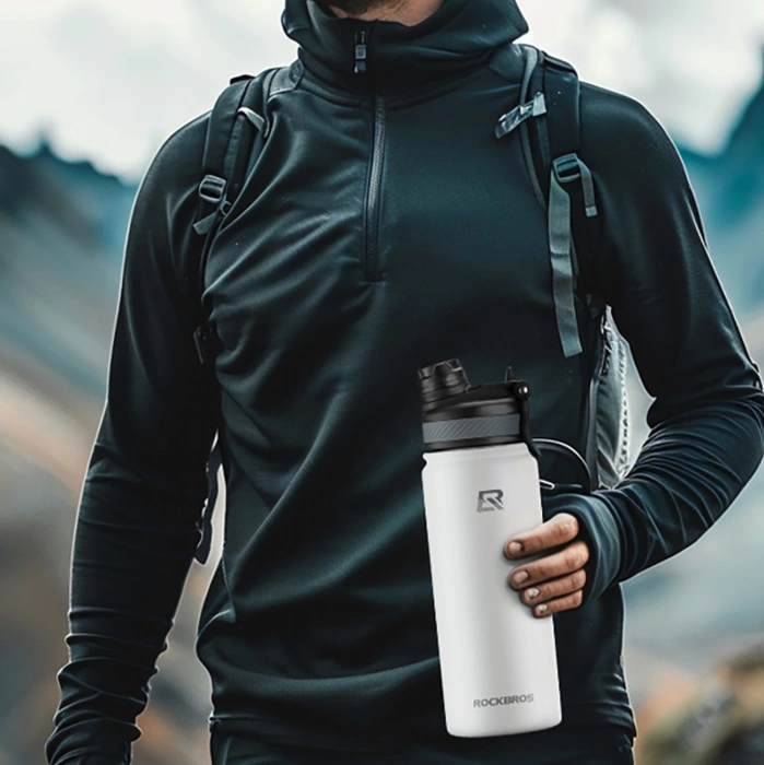 Rockbros 35210029005 bicycle thermal bottle for drinks 530 ml - white