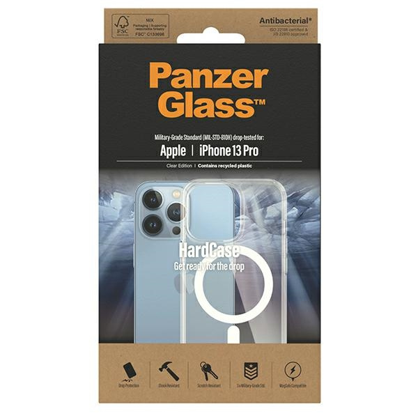 PanzerGlass HardCase iPhone 13 Pro 6.1" MagSafe Antibacterial Military grade transparent 0430