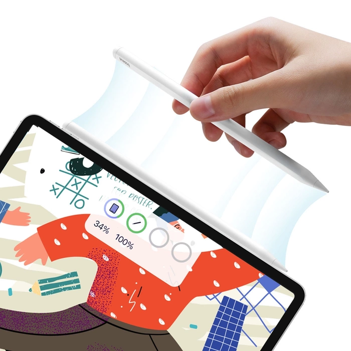 [RETURNED ITEM] Pennino Baseus Smooth Writing 2 Overseas Edition con punta attiva per iPad con punta sostituibile - bianco