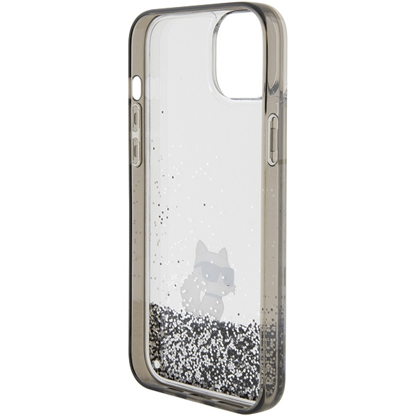 Karl Lagerfeld KLHCP15MLKCNSK iPhone 15 Plus 6,7" transparent hartcase Liquid Glitter Choupette