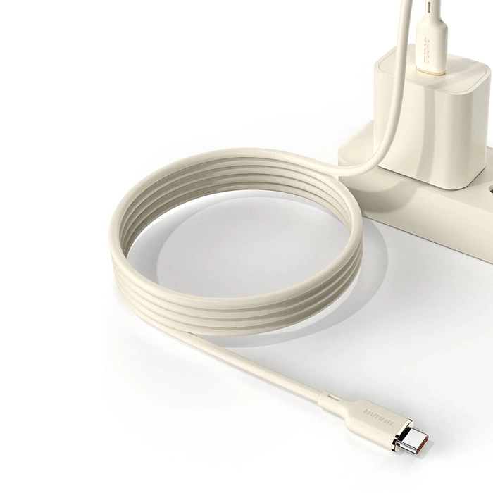 Dudao L7SF 2in1 Kabel USB-C - USB-C / Lightning 100W 1,2m - Beige