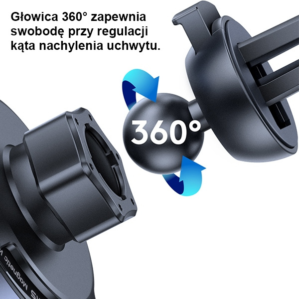 USAMS Držák indukční US-CD164 15W 2v1 Magneetický pro větrací mřížku transparentní CD164DZ02