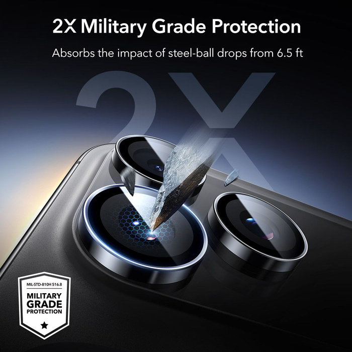 ESR KAMERASCHUTZ ArmorITE KAMERASCHUTZ IPhone 14 PRO / PRO MAX / 15 PRO / PRO MAX / 16 PRO / PRO MAX / 17 PRO / PRO MAX SCHWARZ